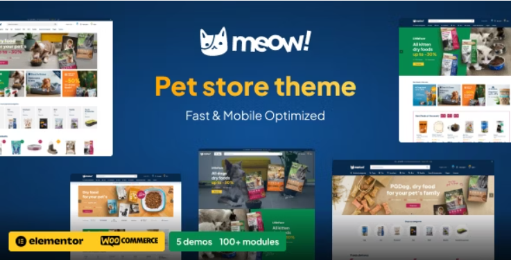 Meow Pet shop WordPress Theme