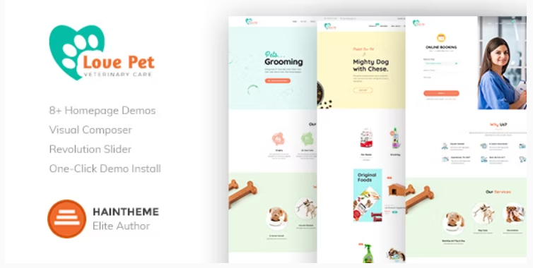 LovePet Pet shop WordPress Theme