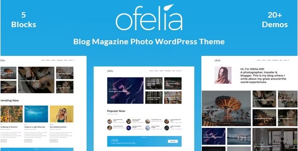 Ofelia Travel Blog WordPress Theme