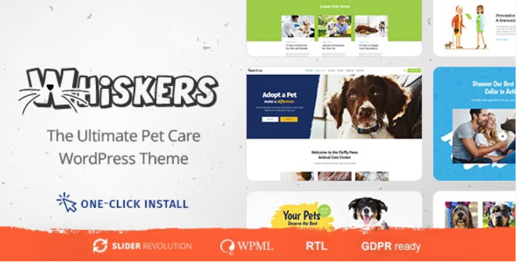 Whiskers Pet shop WordPress Theme